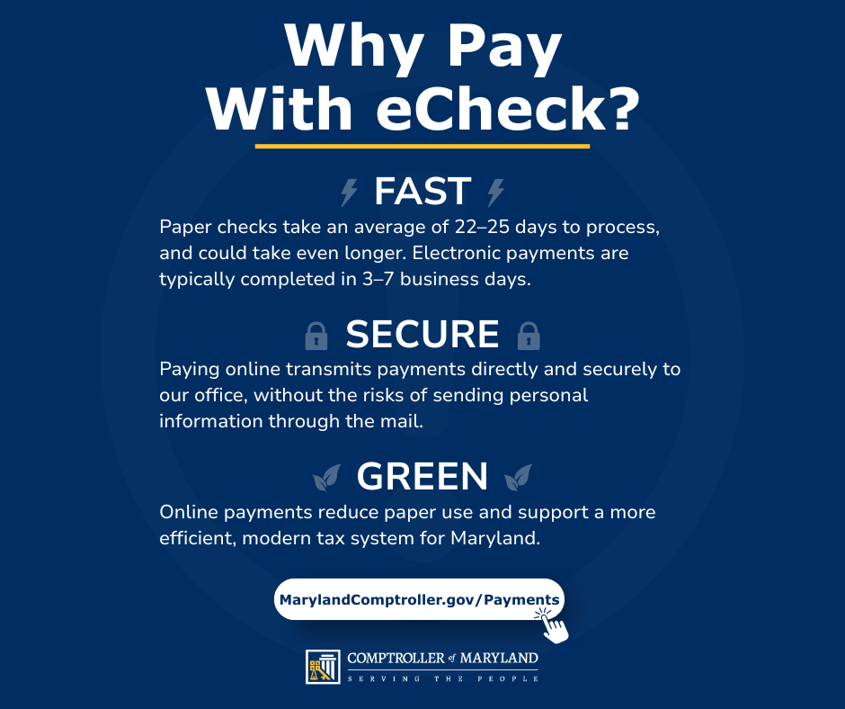 Why pay with eCheck?