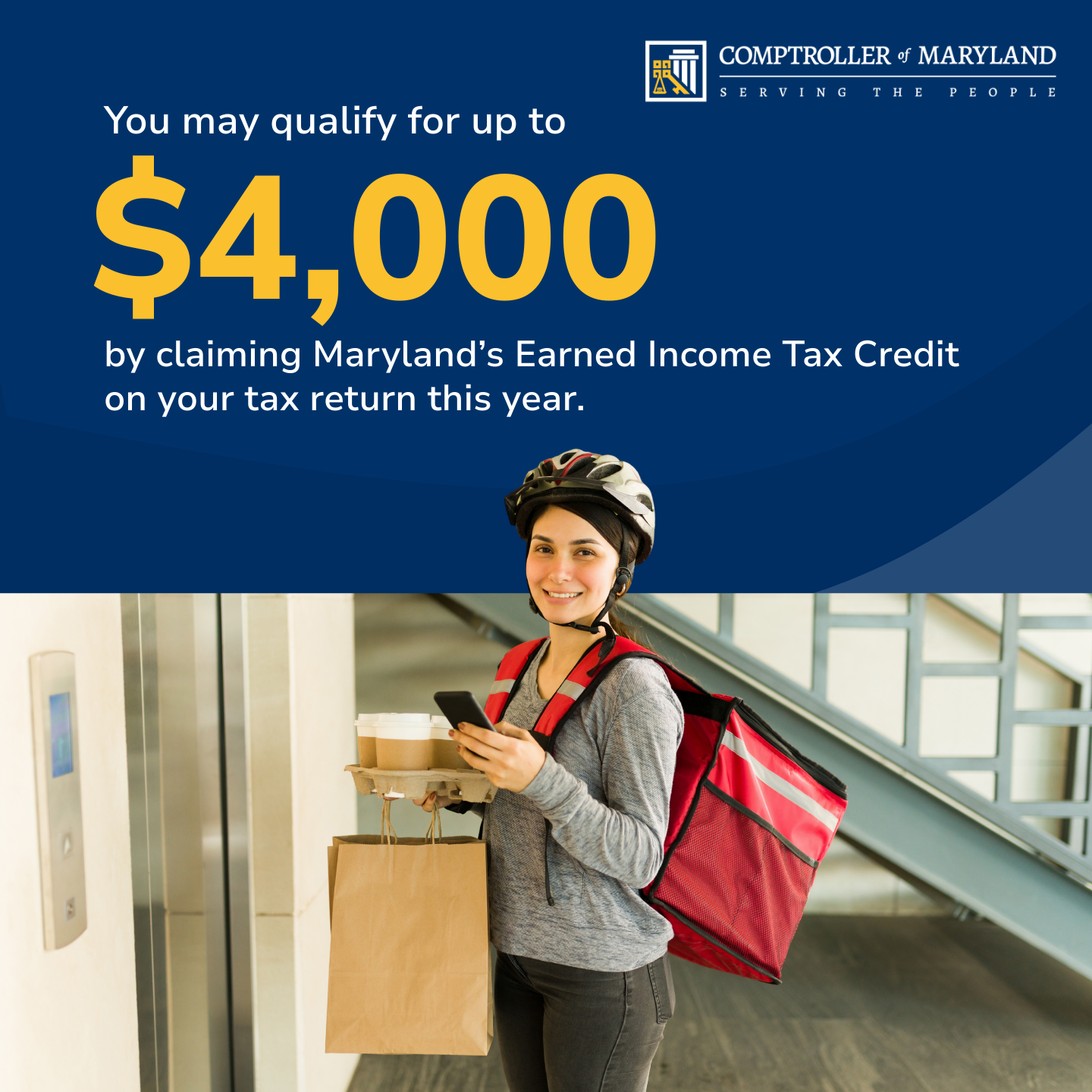 Delivery Driver: You could qualify for up to $4,000 through the Maryland Earned Income Tax Credit.