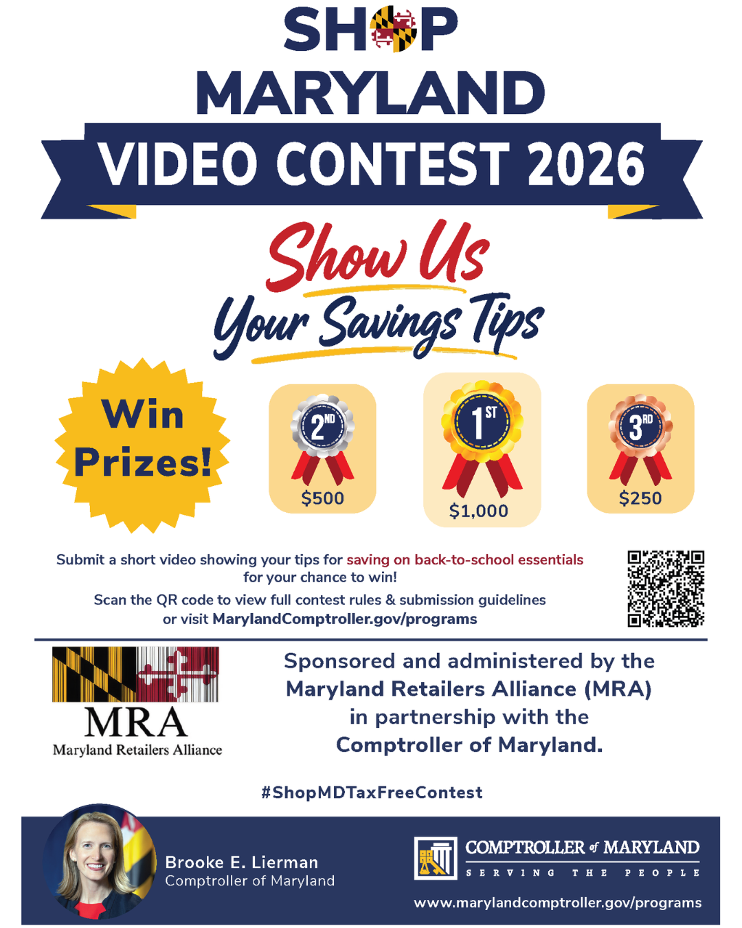 Shop Maryland Video Contest 2026. Show us your Savings Tips. Win Prizes! Submit a short video showing your tips for saving on back-to-school essentials for your chance to win! 