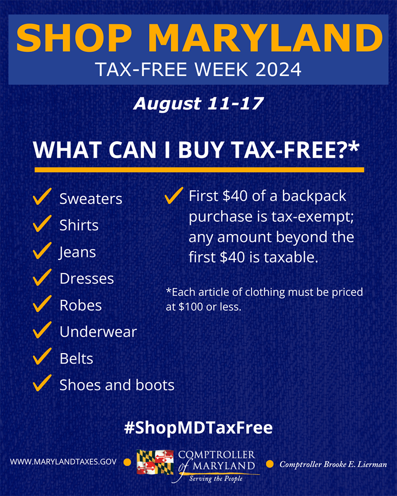Tax Free Week