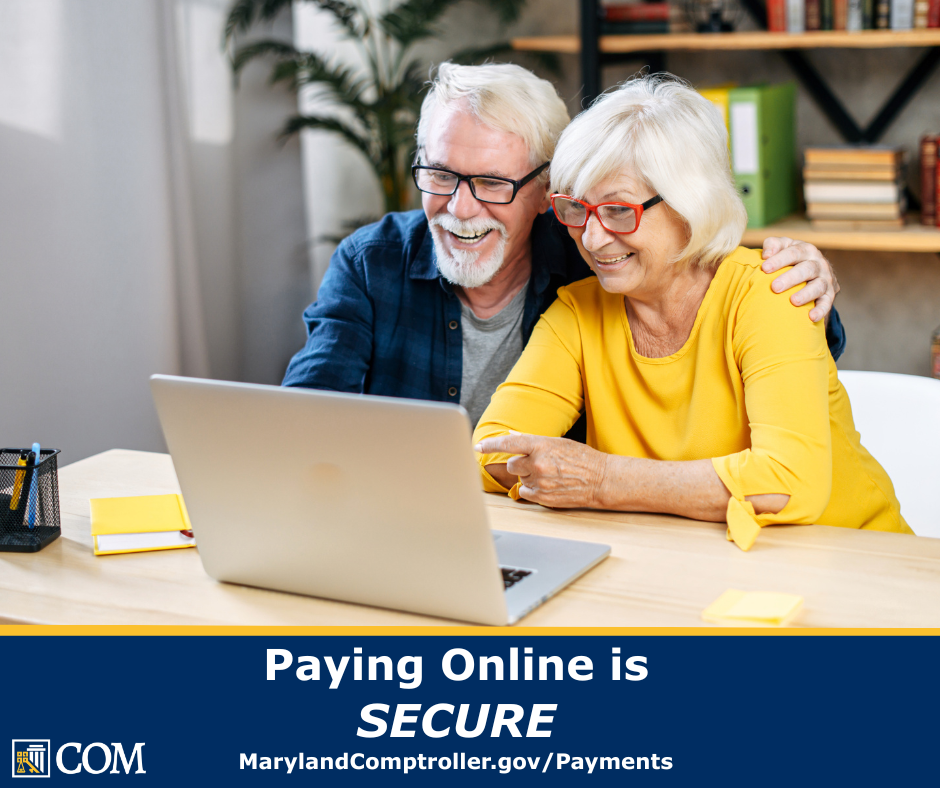Older couple: Paying online is secure.