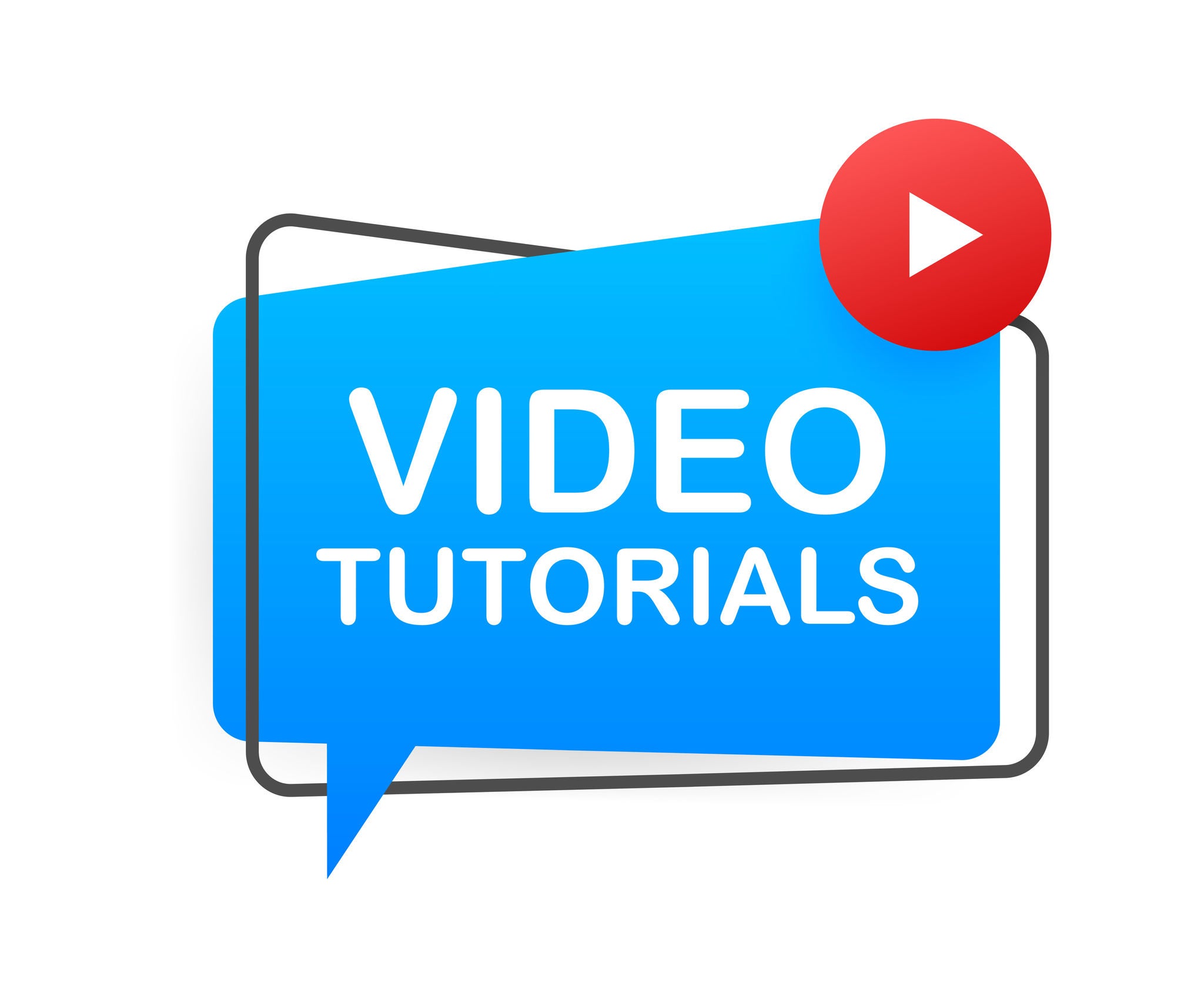 Video tutorials icon concept.