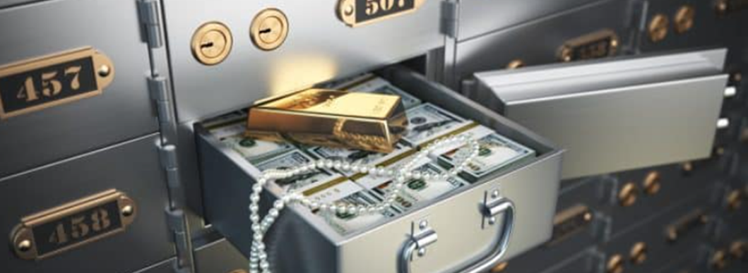 Opened safe deposit box