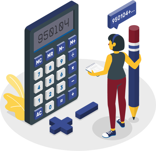 Illustration of a calculator